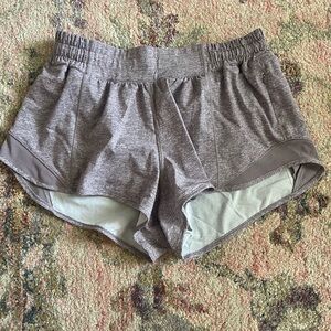 Purple lululemon hotty hot shorts